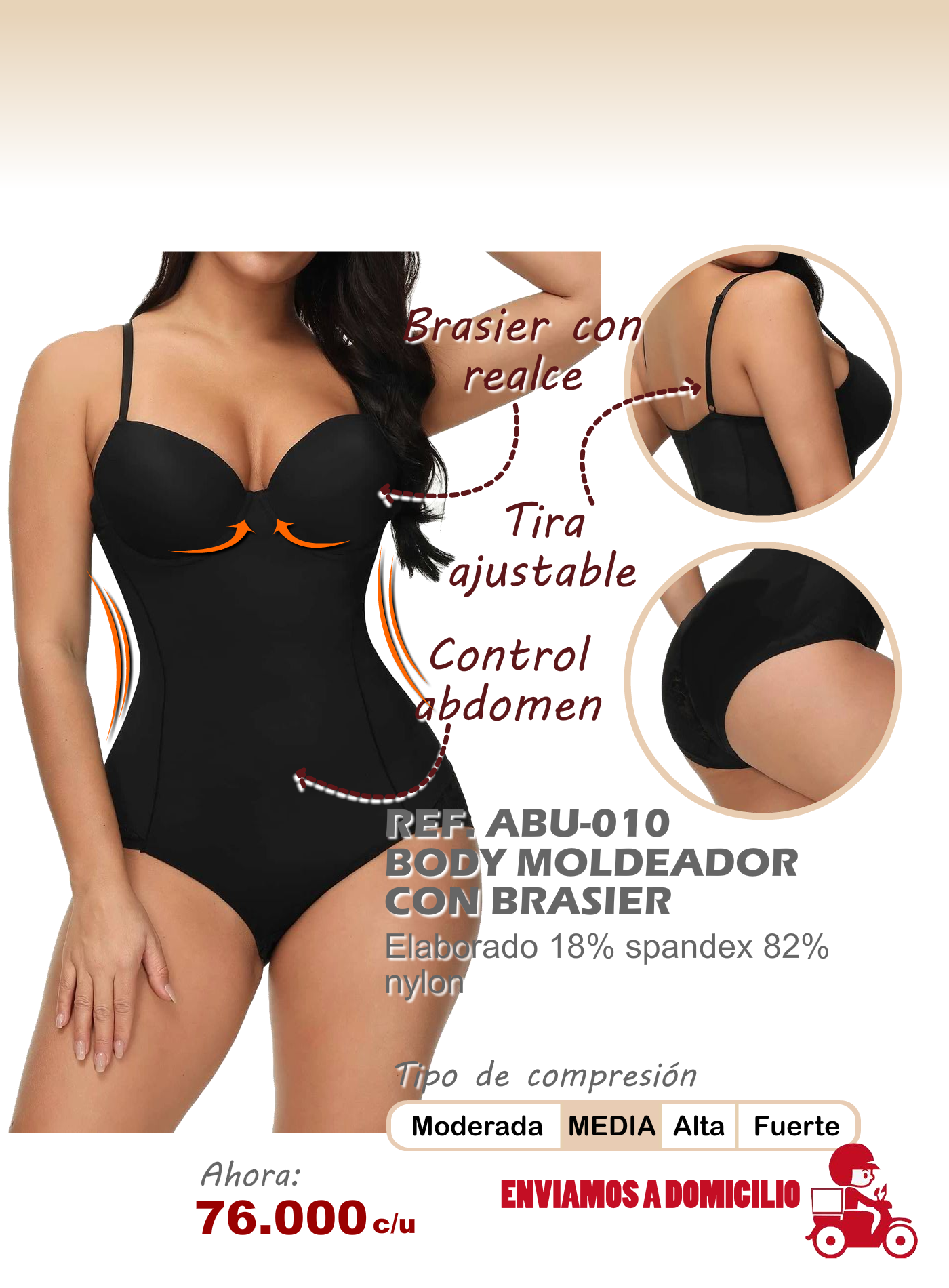 body moldeador con brasier