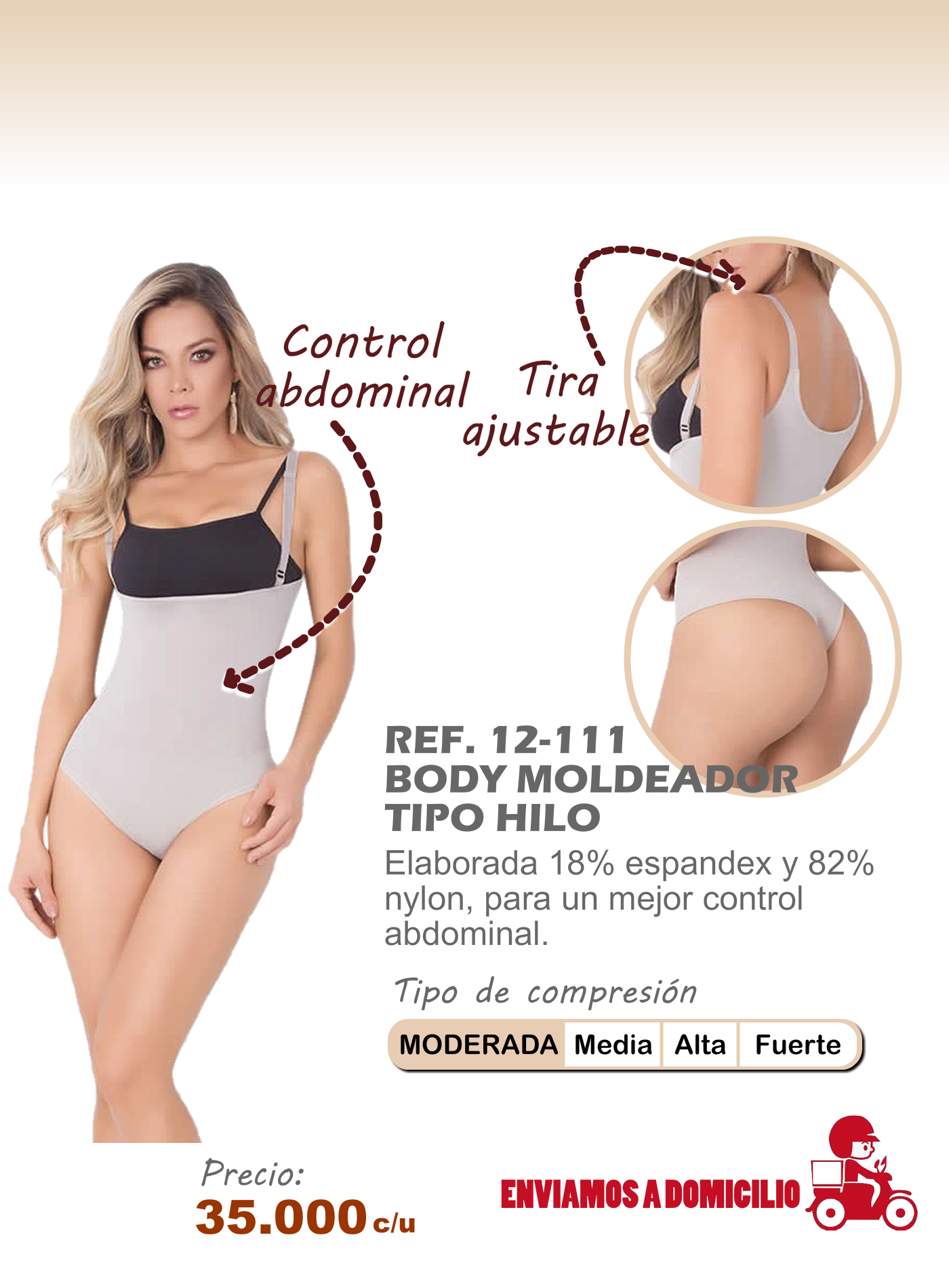 body moldeador tipo hilo