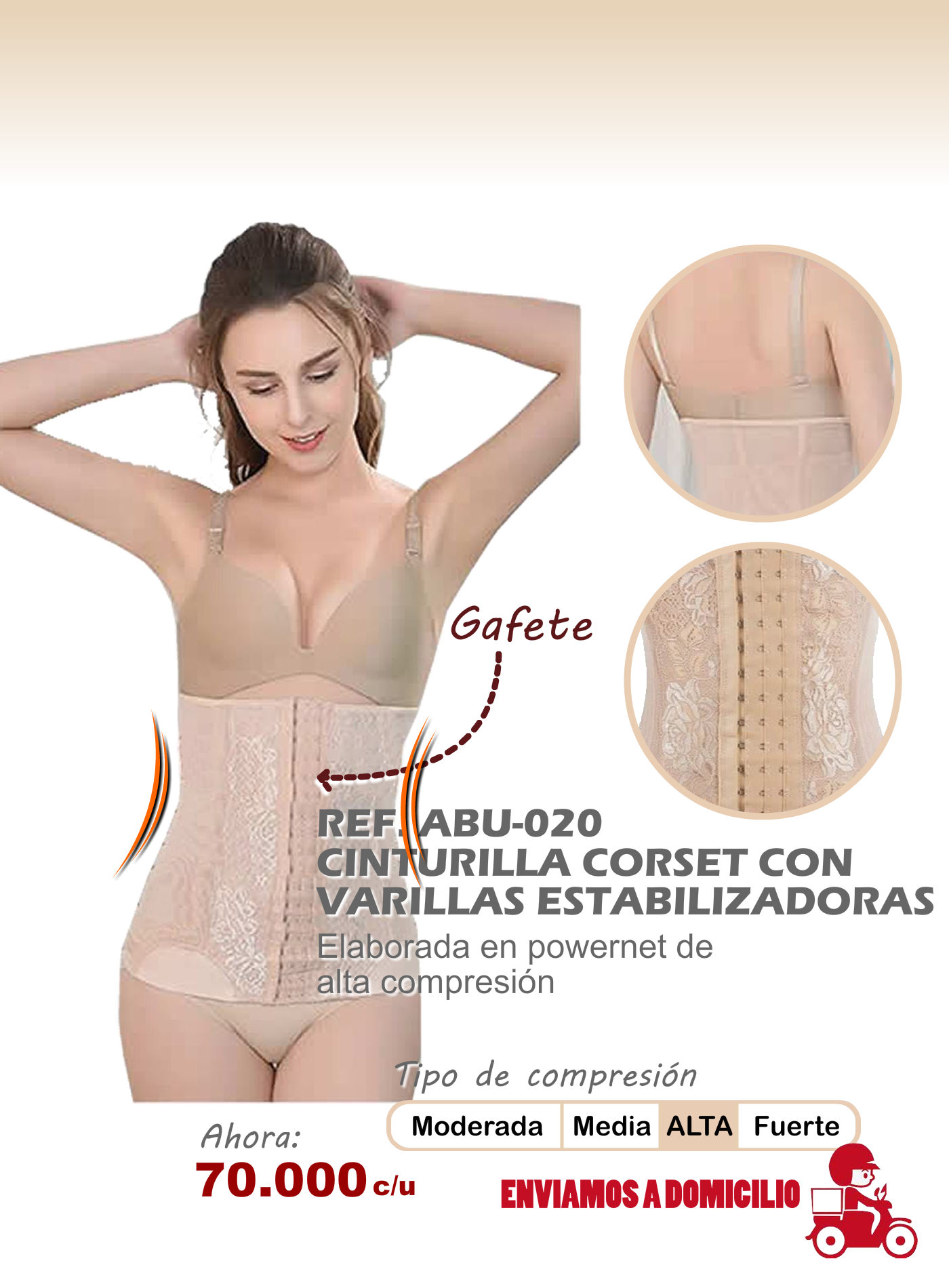 faja cinturilla tipo chaleco