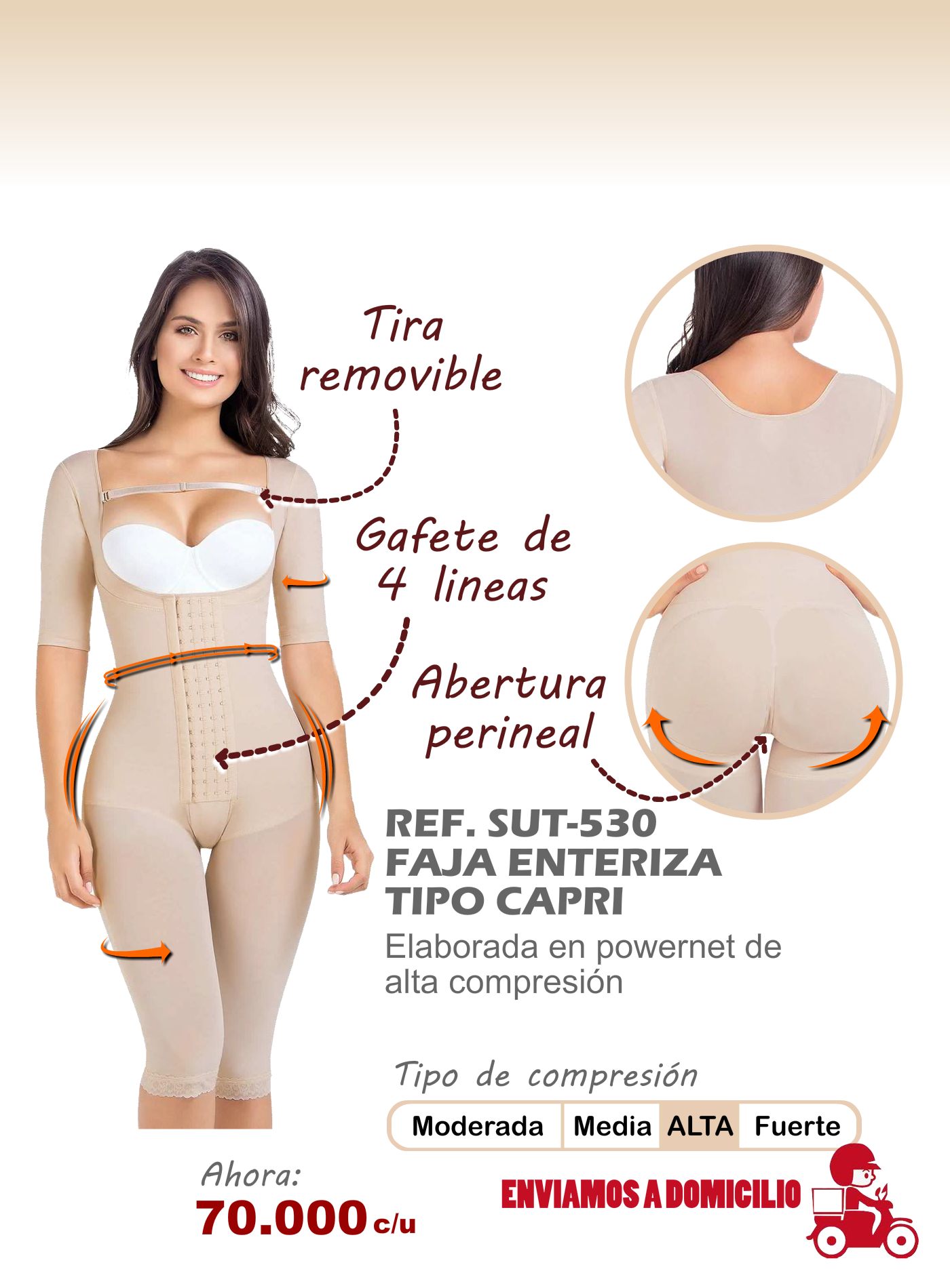 faja enteriza tipo capri