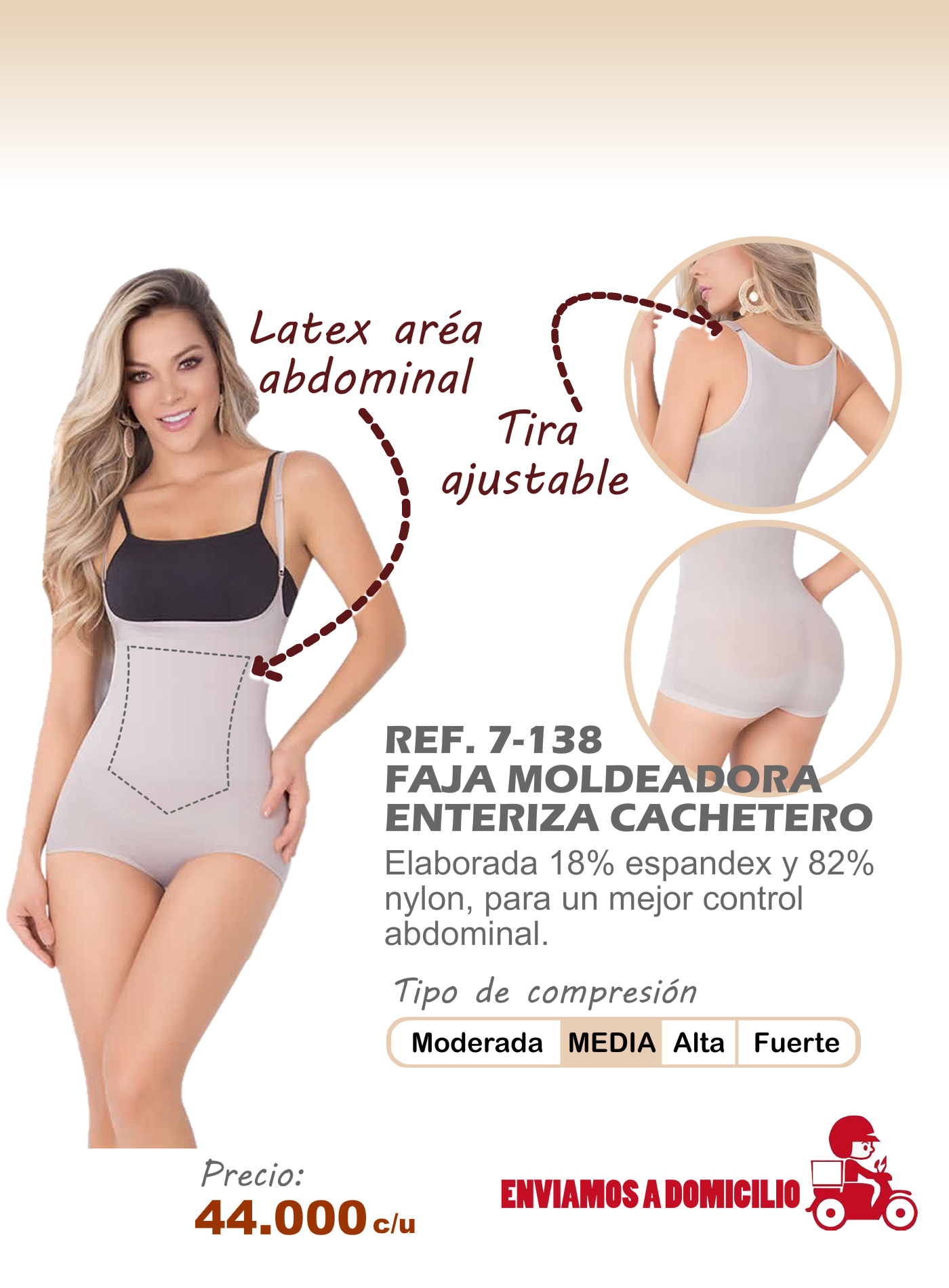 faja moldeadora enteriza cachetero
