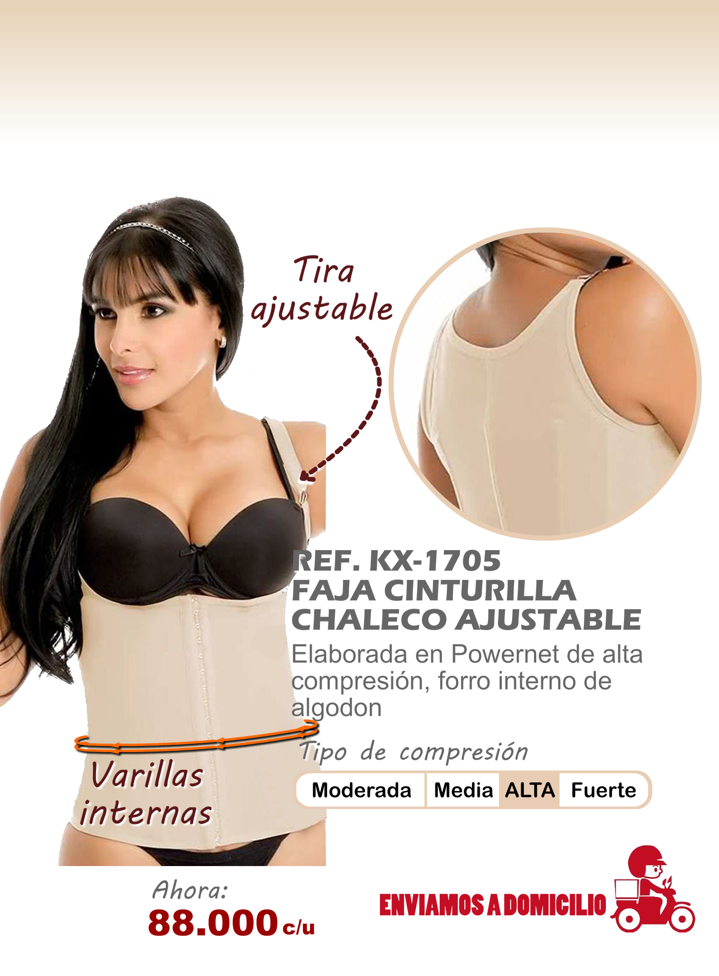 faja chaleco ajustable