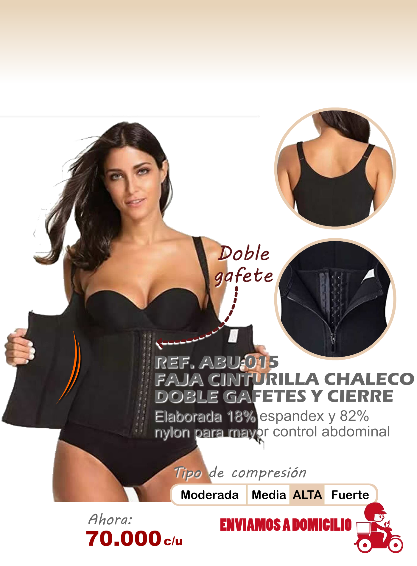 faja cinturilla tipo chaleco